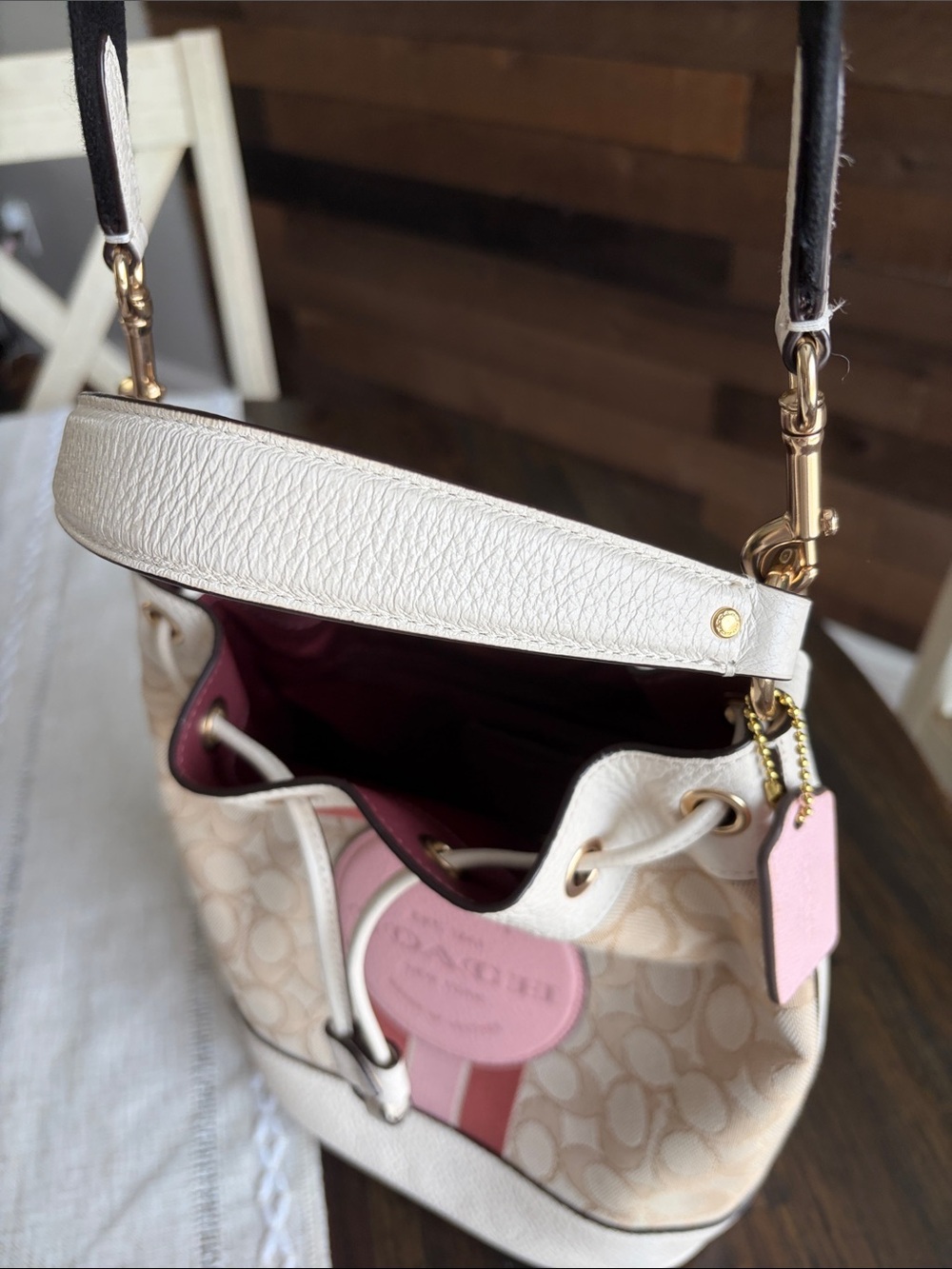 Coach Dempsey Drawstring Bucket Bag - Picture 10 of 13